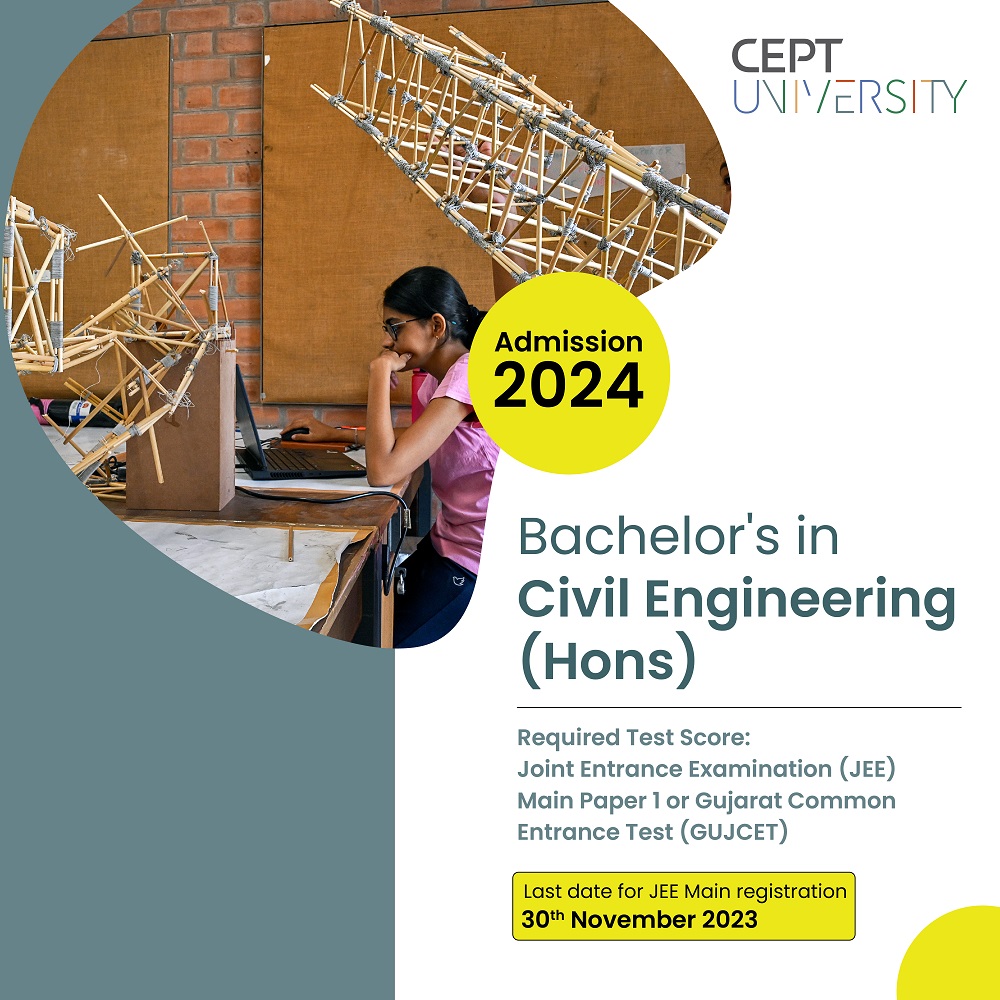 Admissions 2024 to Bachelor's in Civil Engineering (Hons) will be