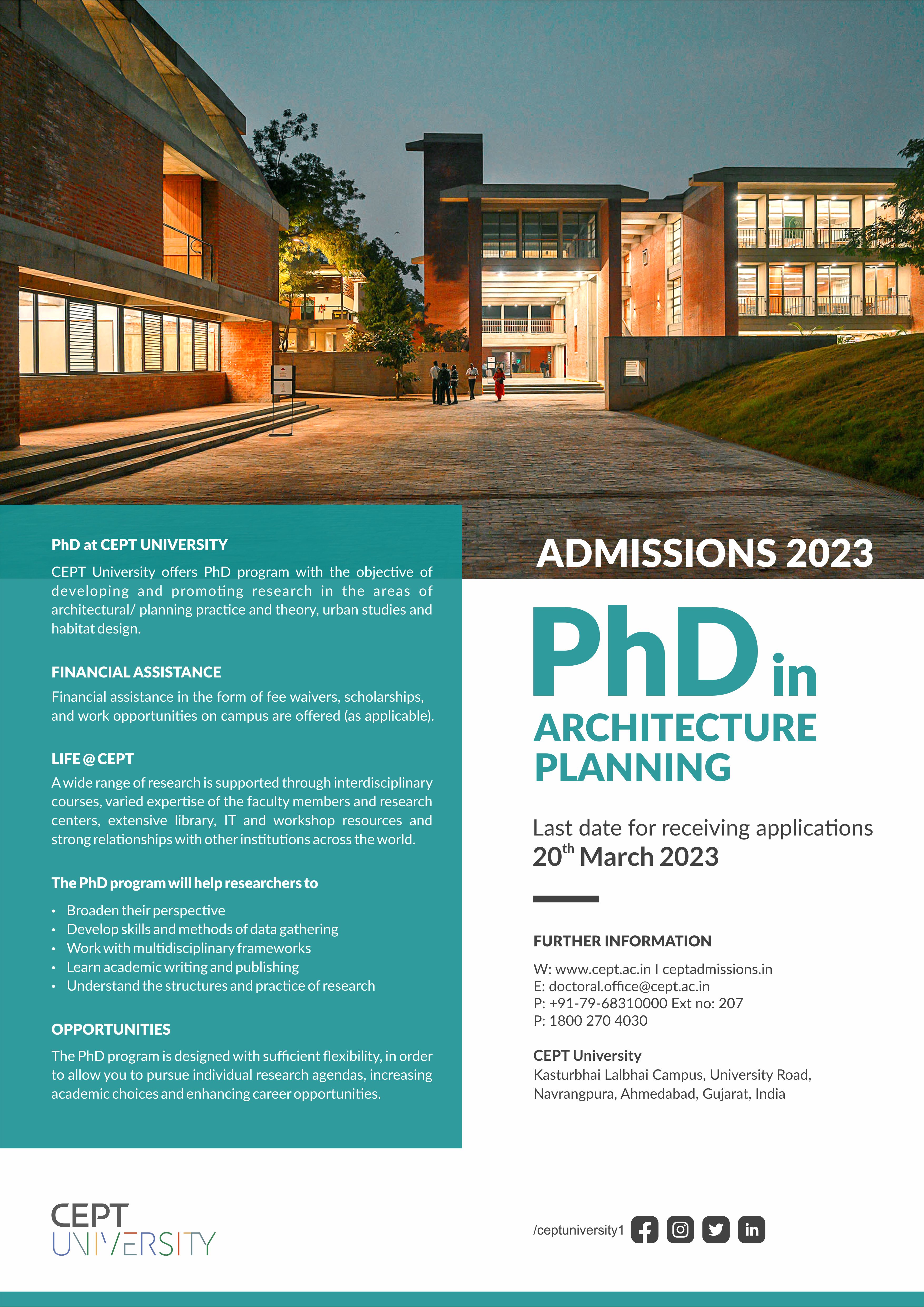 PhD Admissions Open For Monsoon Semester 2023 | Last Date To Apply: 20 ...